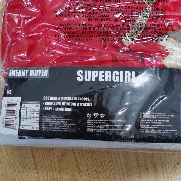 DC Super Hero Girls Supergirl Costume Medium 8-10 - Picture 6 of 6